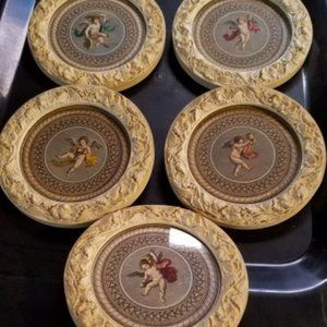 5 cherub wall hangings